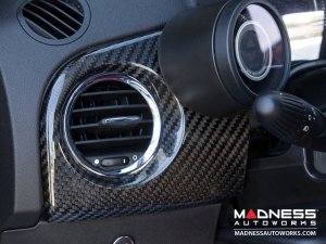 FIAT 500 Custom Dashboard - Carbon Fiber - Italian Flag w/ Black Scorpion 